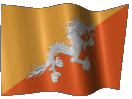 Анимированный флаг Бутана